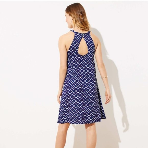 NWT LOFT BATIK HALTER SWING DRESS - Picture 2 of 6
